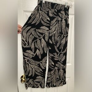 Vintage black/white wide leg pants